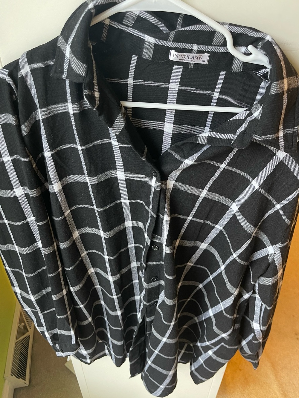 Black Windowpane Button-Down Shirt